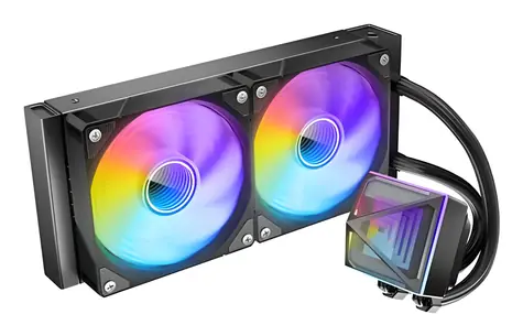 Azza Pyramid 240 ARGB schwarz / AIO-CPU-Wasserkühlung / 2x 120 mm / AMD + Intel