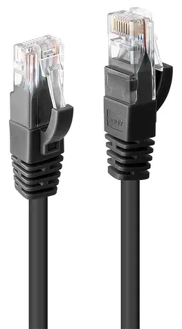 Lindy Cat6 U/UTP schwarz 0,3 m / Patchkabel / RJ-45 / Geschirmte Stecker