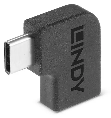 Lindy USB-C 90° schwarz / Adapter / USB-C - USB-C / USB 3.2 Gen 2x2 / 20 Gbit/s
