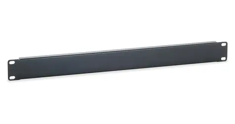19" schwarz / Abdeckplatte / 1 HE / CE- Equip