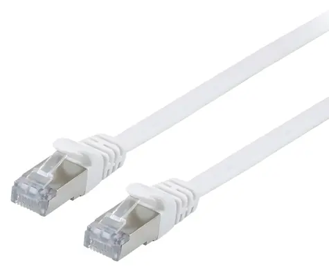 Equip Cat6A weiß / Patchkabel / U/FTP / flach / 1 m / LSZH
