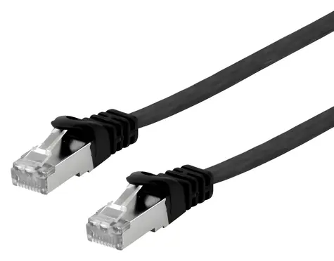 Equip schwarz / Patchkabel / 3 m / U/FTP / flach / RJ-45