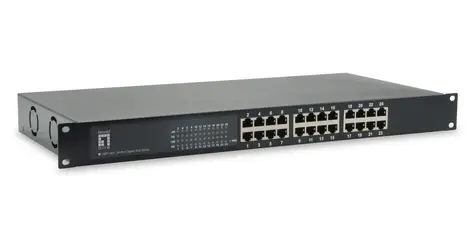 LevelOne GEP-2421 / Switch / 24x PoE+ Gigabit / 150 W / Unmanaged / 19"