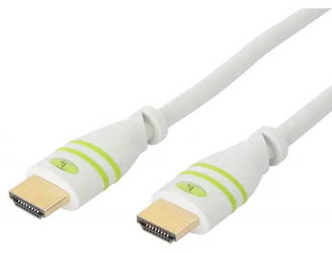 Techly ICOC-HDMI-4-010WH weiß / HDMI-Kabel / High Speed + Ethernet / 1 m / 4K / 18 Gbit/s