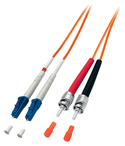 LC/ST orange / Optisches Patchkabel / Multimode-Duplex OM2 / 10 m / LSZH- Equip