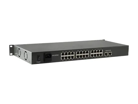 LevelOne FGP-2601 / Switch / unmanaged / 24x FE PoE / 2x GE Uplink / 150W PoE / 19" Metallgehäuse