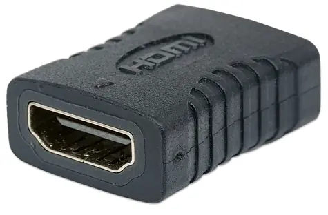 Manhattan HDMI AA Buchse/Buchse schwarz / Adapter / 4K 60Hz / 10,2 Gbit/s / vergoldete Kontakte