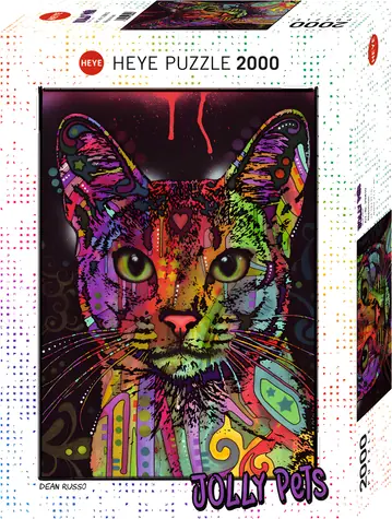 HEYE Puzzle Jolly Pets: Abessinierkatze / 2000 Teile / 69 x 97 cm