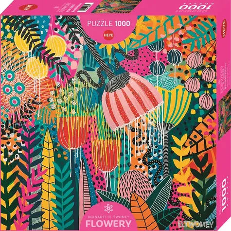 HEYE Puzzle Schöne Zukunft / Blumenmuster / Quadratisch / 1000 Teile