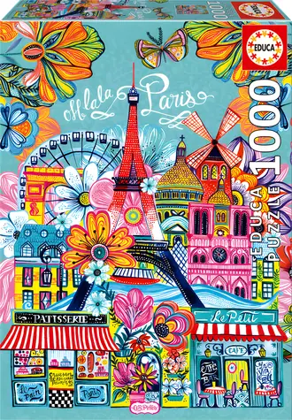 Educa Puzzle Auto Pintos: Paris / 1000 Teile