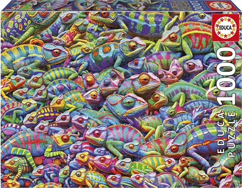Educa Puzzle Chaos unter Chamäleons / 1000 Teile