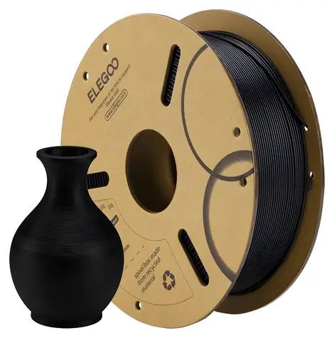 ELEGOO Filament PLA schwarz / 3D-Druckerfilament / PLA / 1,75 mm / 1 kg
