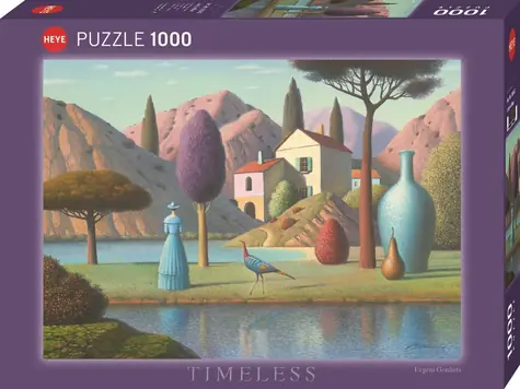HEYE Puzzle Timeless: Dame in Blau / 1000 Teile / 70 x 50 cm
