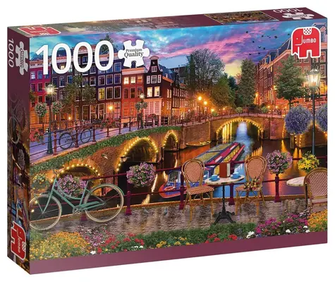 JUMBO-Puzzle Wasserkanäle in Amsterdam / 1000 Teile / ab 12 Jahren