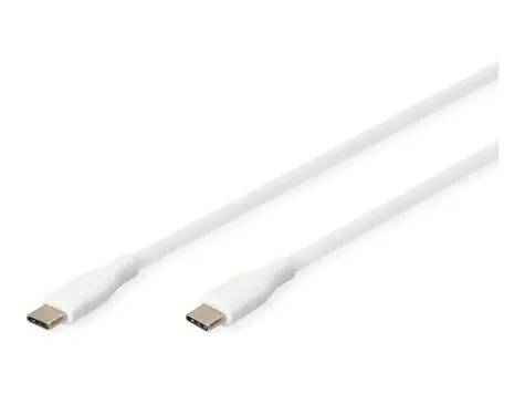 Digitus USB-C Silikon-Anschlusskabel weiß / Datenkabel / USB-C / 1 m