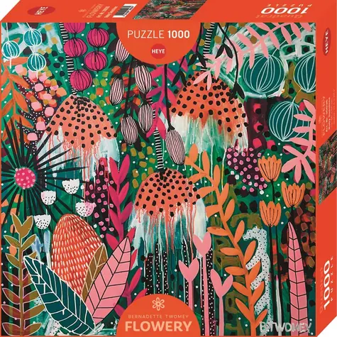 HEYE Puzzle Ruby Sunshine / Blumenmuster / Quadratisch / 1000 Teile