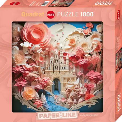 HEYE Puzzle Weißes Schloss / Quadratisches Papierformat / 1000 Teile / 56 × 56 cm