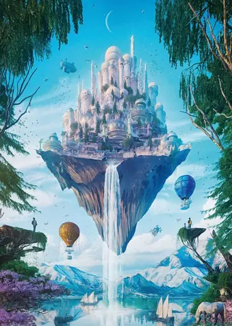 HEYE Puzzle „Schloss in der Luft“ / 1000 Teile