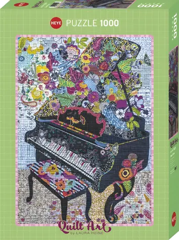 HEYE Puzzle-Quilt-Kunst: Klavier / 1000 Teile / 50 x 70 cm