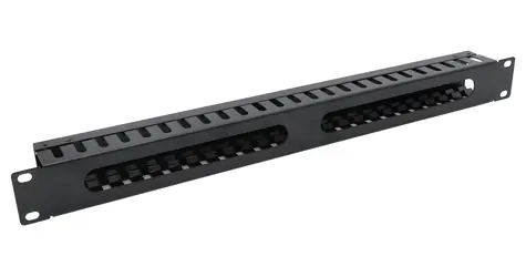 Xtendlan 1HE 4,0×4,5 cm / Patchpanel / Vollmetall mit Abdeckung / 19"-Rack
