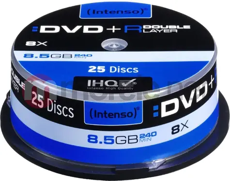 INTENSO 25 Stück / Optisches Medium / DVD+ R DL / 8,5 GB / 8x / Spindel