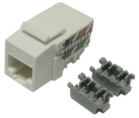 Xtendlan Keystone-Buchse RJ45 CAT6 weiß / Keystone-Modul / UTP / 90° / oben montiert
