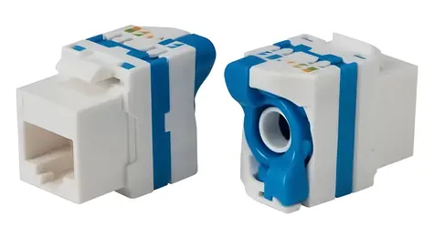Xtendlan Keystone RJ45 CAT6 weiß / UTP-Buchse / abschließbar / werkzeuglose Installation