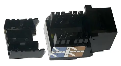 Xtendlan RJ45 CAT6 schwarz / Keystone-Modul / UTP / Push-in