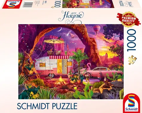 Schmidt Puzzle Campingparadies in der Wüste / 1000 Teile / ab 12 Jahren