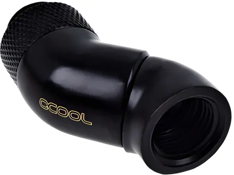 Alphacool Eiszapfen 90° schwarz / Winkeladapter / G1/4 / Messing / 360° drehbar