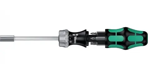 Wera Kraftform Kompakt 27 RA 1 / Bit-Schraubendreher / Ratsche / 1/4" / 6 Bits
