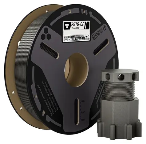 ELEGOO PETG-CF grau / Filament für 3D-Drucker / PETG / 1,75 mm / 0,5 kg