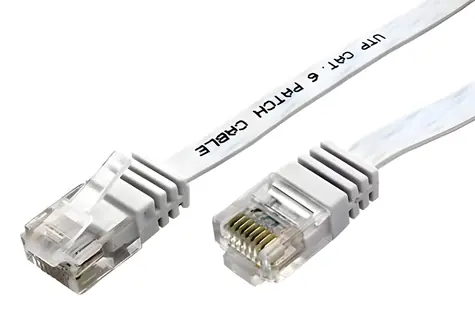 Goobay 95156 weiß / Patchkabel / Cat6 U/UTP flach / 10 m / RJ-45