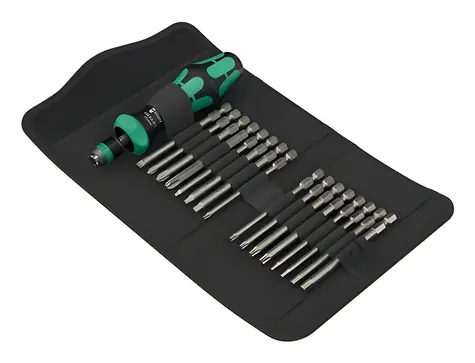 Wera Kraftform Kompakt 60 RA- R Imperial 1 / Ratschen-Bit-Set / 17-teilig / 1/4" / Rapidaptor