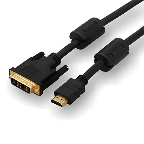 Logo DVI (18+1) - HDMI 3M schwarz / Kabel / vergoldete Anschlüsse / Full HD / 1,65 Gbit/s