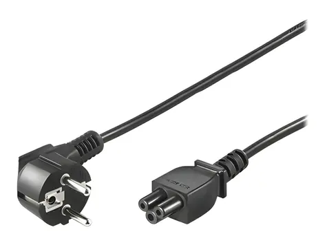 Goobay schwarz / Stromkabel / CEE 7/7 - C5 / 3-polig / 1,8 m / für Laptops