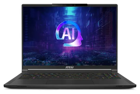 MSI Stealth A16 AI+ A3XWIG-043 Schwarz / Notebook / 16" QHD+ / AMD RYZEN AI 9 HX 370 / 32 GB / 2 TB SSD / RTX 5080 / Windows 11