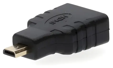 Nedis schwarz / HDMI-Micro-HDMI-Adapter / vergoldete Anschlüsse / gerade