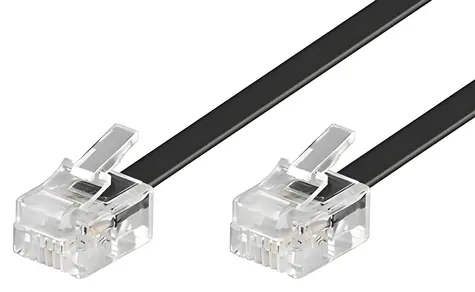 Goobay schwarz / Telefonkabel / RJ11 6/4 / 6 m