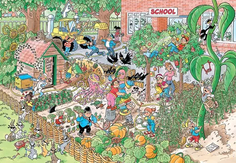 JUMBO-Puzzle JvH Schulgarten / 360 Teile / ab 7 Jahren