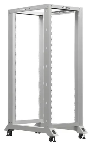 Lanberg Open Rack 32U grau / Offenes Rack / 19" / 600 x 1000 mm / Tragfähigkeit 600 kg