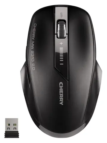 Cherry MW 2310 2.0 schwarz / Kabellose Maus / optisch / 2,4 GHz / 6 Tasten