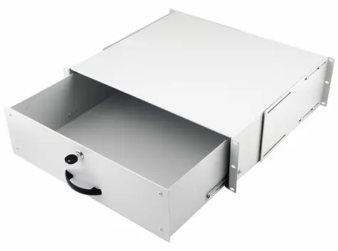 Equip Schublade 19" / Rackschublade / 3 HE / RAL 7035 Hellgrau / 485 x 400 x 130 mm
