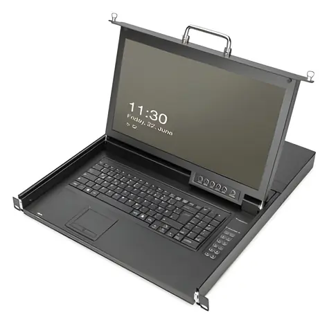 17" Digitus KVM-Konsole TFT / KVM-Konsole / VGA / Rack 1U / Full HD / DE-Tastatur