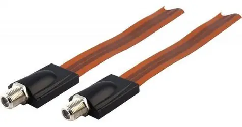 Schwaiger Fensterdurchführung für Koaxialkabel / Tülle / F-Typ / flach / 17 cm