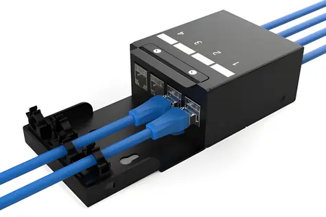 Digitus Konsolidierungsbox für Keystone-Module / Box / 4X RJ45 Keystone / Stahlgehäuse / IP20