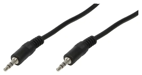 LogiLink Audiokabel, 3,5-mm-Klinkenstecker, schwarz / Audiokabel / 3,5-mm-Klinkenstecker - 3,5-mm-Klinkenstecker / 5 m