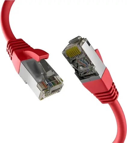 EFB-Patchkabel Cat8.1 rot 15 m / Patchkabel / RJ45-RJ45 / S/FTP / 40 Gbit/s / PoE