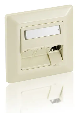 Equip Abdeckplatte für Keystone / Frame / 3 Ports / 45° / RAL 9010