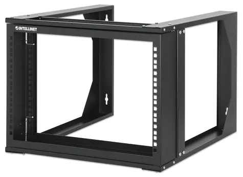 Intellinet 716178 schwarz / Rackrahmen / 19" / 6 HE / Tragfähigkeit 30 kg / Tiefe 450 mm